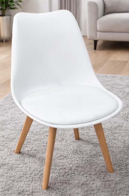 10199-DEREC B Silla salón blanca 10199-DEREC B Silla salón blanca